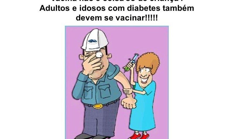 vacinação diabetes gripe hepatite pneumonia
